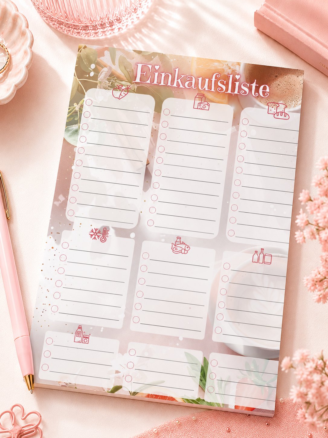Einkaufsliste Notizblock