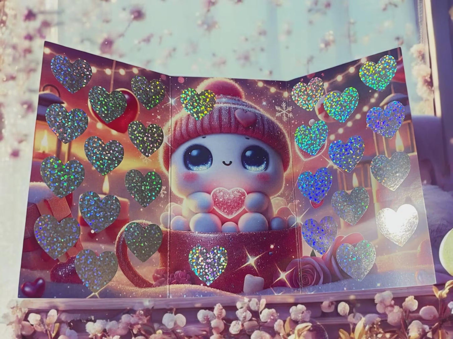 Happy Valentines – A6 Klappkarte