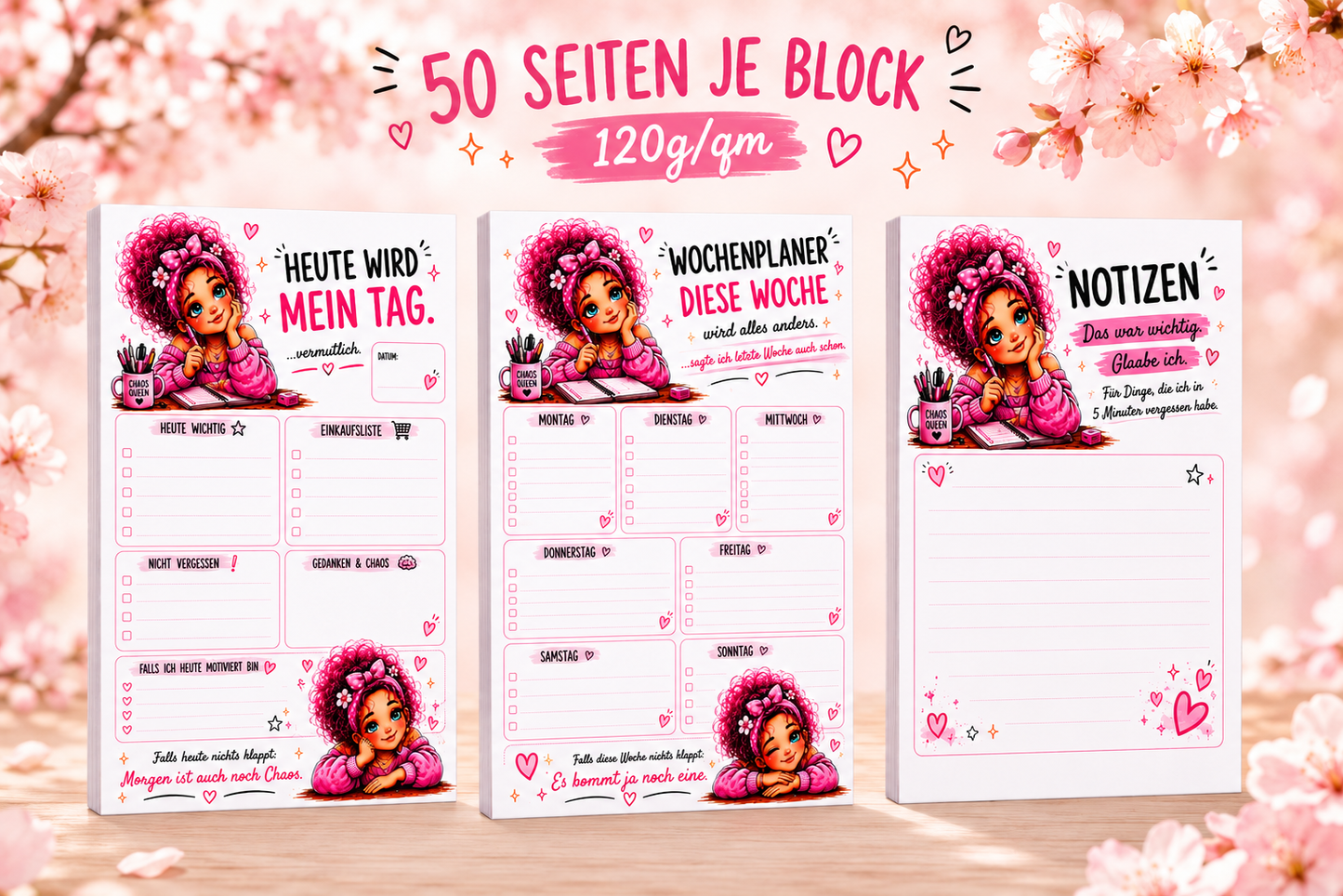 Chaos Queen – A5 Planer- & Notizblock