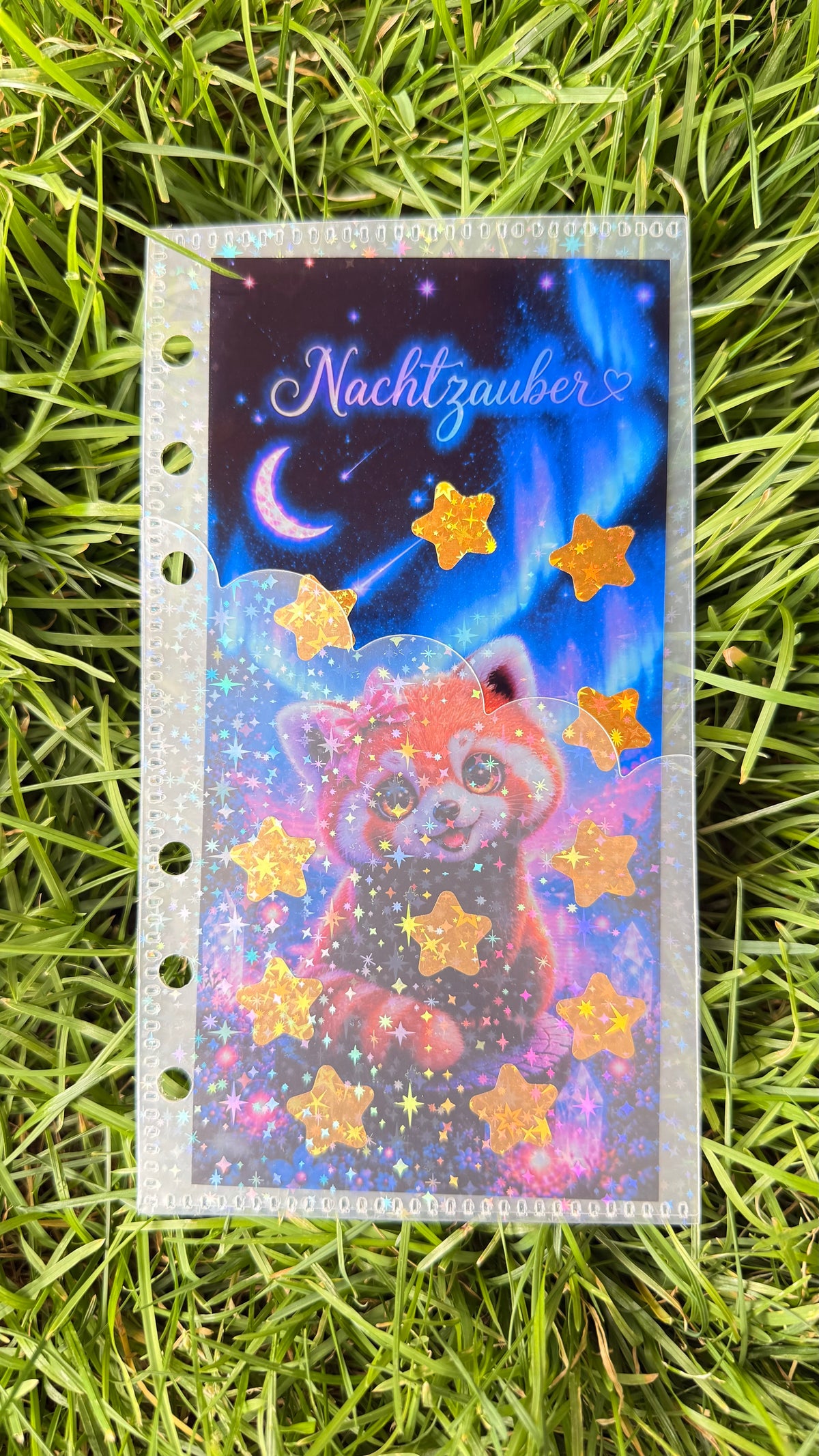Klarsichtchallenge mit Glitzerhülle für A6 Binder Sparchallenge