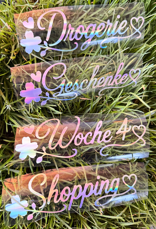 Sticker mit Wunschbeschriftung