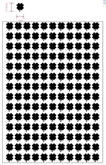 Rubbelsticker Kleeblatt – Grün (A4-Bogen)