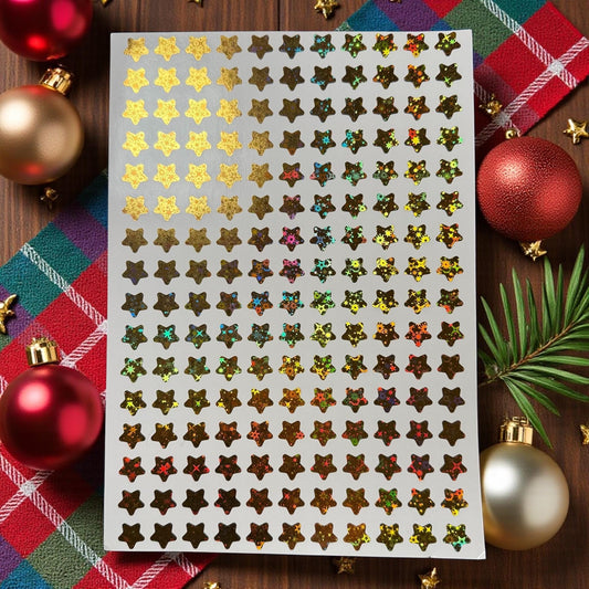 Rubbelsticker Sterne – Gold (A4-Bogen)
