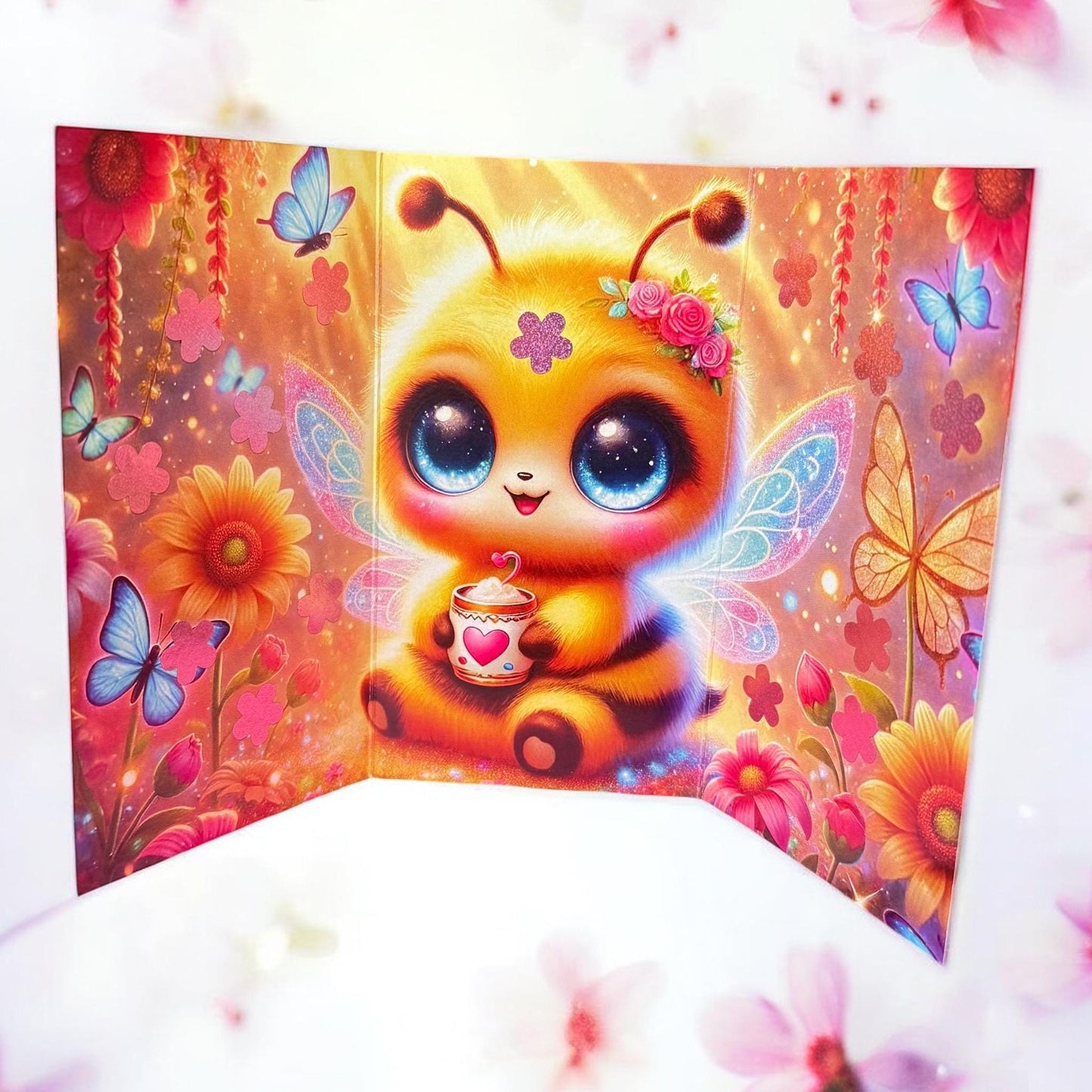 Happy Bee – A6 Dreifach-Klappkarte