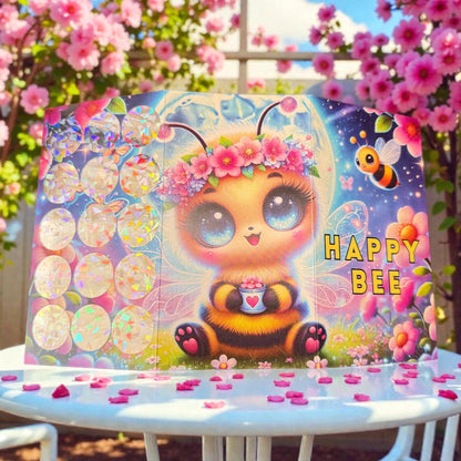 Happy Bee – A6 Dreifach-Klappkarte