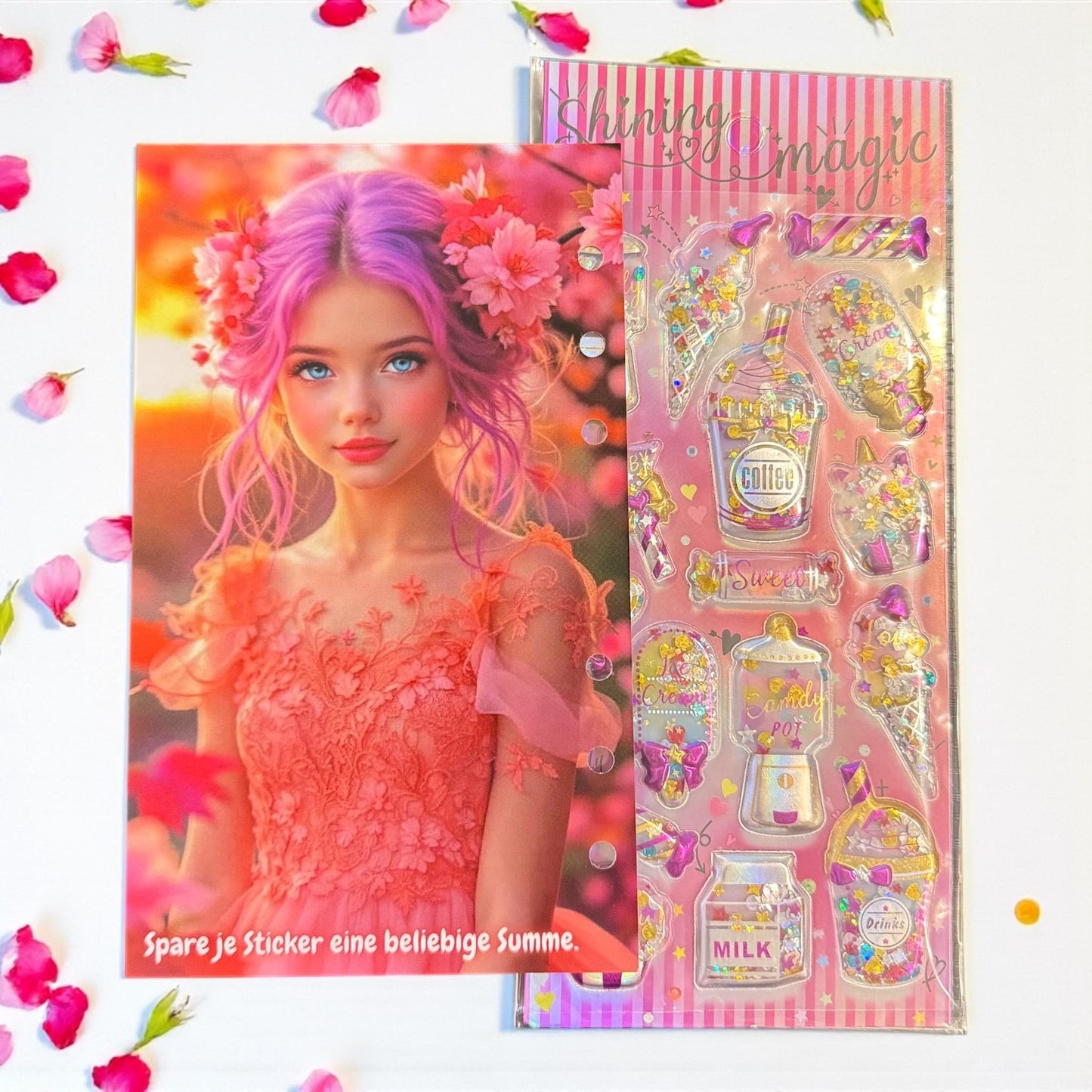 Magic Moments – A6 Einheft-Challenge mit Schüttel-Stickerblatt