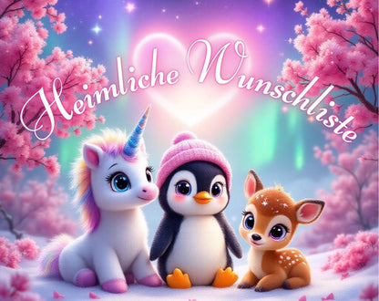 Geschenkplaner-Block „Heimliche Wunschliste"
