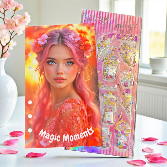 Magic Moments – A6 Einheft-Challenge mit Schüttel-Stickerblatt